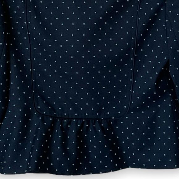 Rebecca Taylor Polka Dot Black & Blue Wool Blend Blazer Jacket size 8rebe - Picture 4 of 7